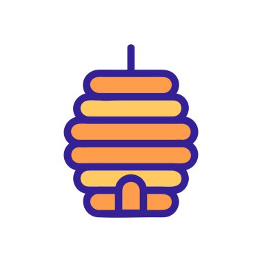 Bal kovanı arı ikonu vektörü. İzole edilmiş kontür sembolü gösterimi