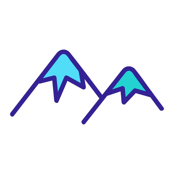 Mountain Ridge ikon vektor. Isolerad kontur symbol illustration — Stock vektor