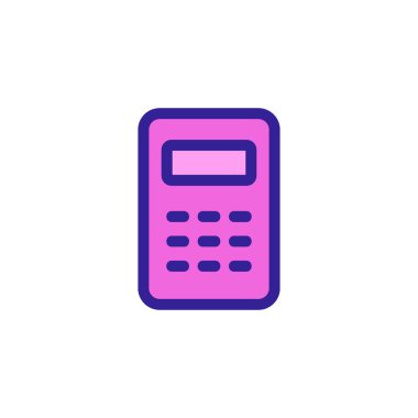 Kasiyer ikon vektörü. İzole edilmiş kontür sembolü gösterimi