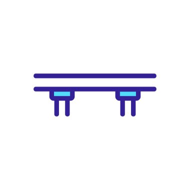 Köprü simgesi vektörü. İzole edilmiş kontür sembolü gösterimi