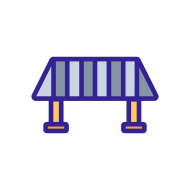 Köprü simgesi vektörü. İzole edilmiş kontür sembolü gösterimi