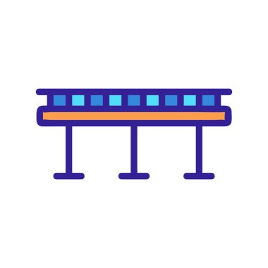 Köprü simgesi vektörü. İzole edilmiş kontür sembolü gösterimi