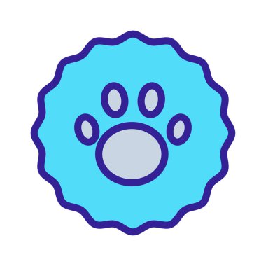 Pençe simgesi vektörü. İzole edilmiş kontür sembolü gösterimi