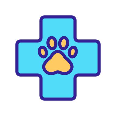 Pençe simgesi vektörü. İzole edilmiş kontür sembolü gösterimi