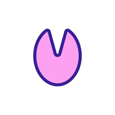 Pençe simgesi vektörü. İzole edilmiş kontür sembolü gösterimi