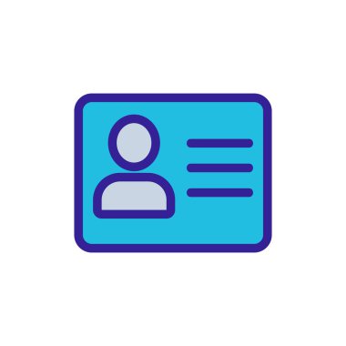 Pasaport simgesi vektörü. İzole edilmiş kontür sembolü gösterimi