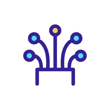 Optik kablo ikonu vektörü. İzole edilmiş kontür sembolü gösterimi