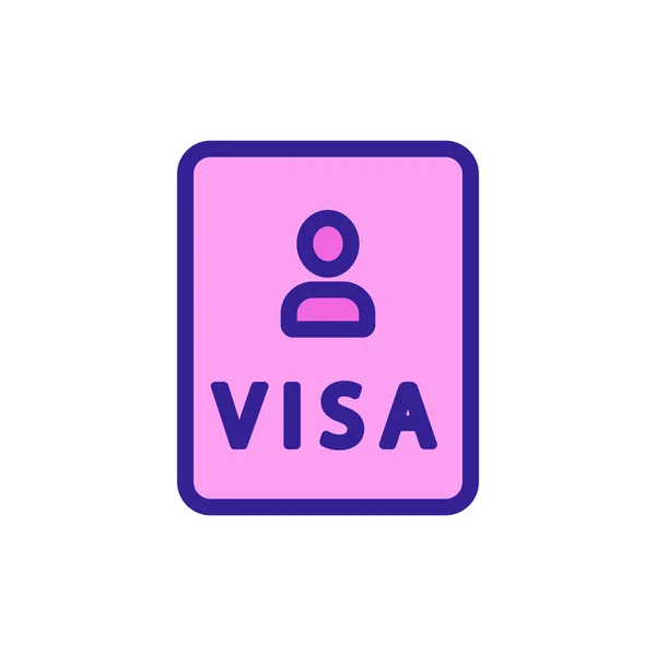 Pasaport simgesi vektörü. İzole edilmiş kontür sembolü gösterimi — Stok Vektör