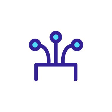 Optik kablo ikonu vektörü. İzole edilmiş kontür sembolü gösterimi