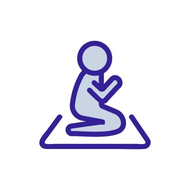 İslam ikonu vektörü. İzole edilmiş kontür sembolü gösterimi