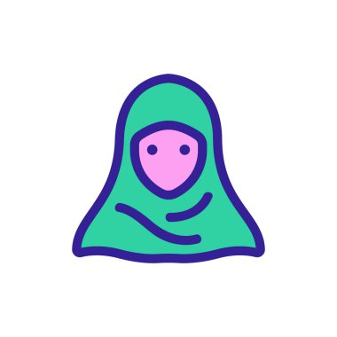 İslam ikonu vektörü. İzole edilmiş kontür sembolü gösterimi