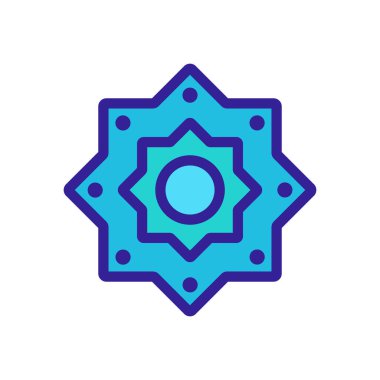 İslam ikonu vektörü. İzole edilmiş kontür sembolü gösterimi