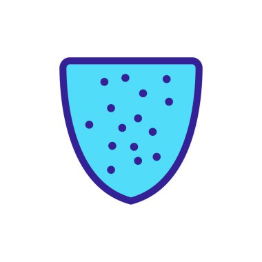 Toz ikonu vektörü. İzole edilmiş kontür sembolü gösterimi