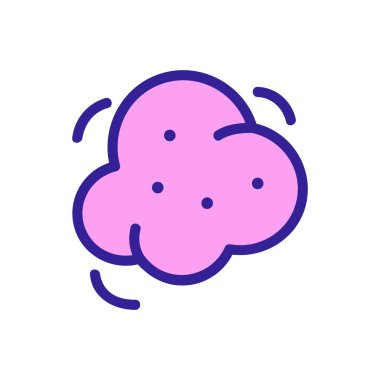 Toz ikonu vektörü. İzole edilmiş kontür sembolü gösterimi