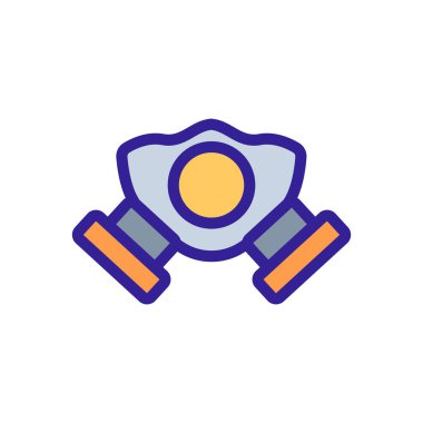 Toz maskesi ikon vektörü. İzole edilmiş kontür sembolü gösterimi