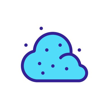 Toz ikonu vektörü. İzole edilmiş kontür sembolü gösterimi