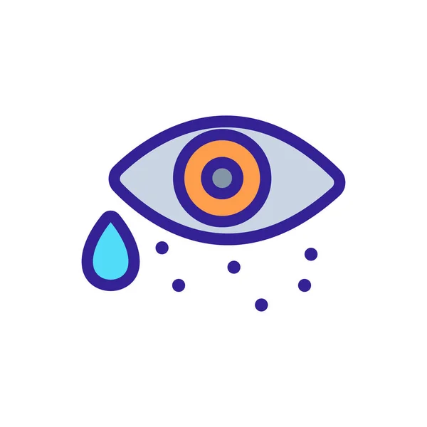 Dust eyes tear icon vector. Isolated contour symbol illustration — Stock Vector