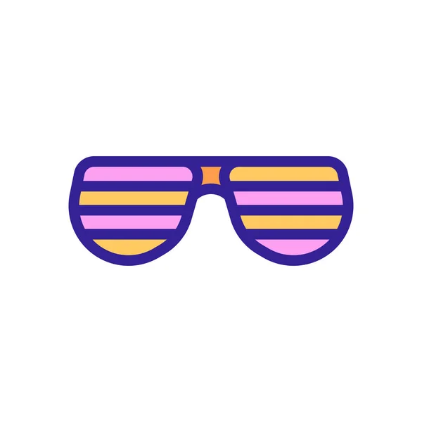 Gafas disco vector icono. Ilustración del símbolo de contorno aislado — Vector de stock