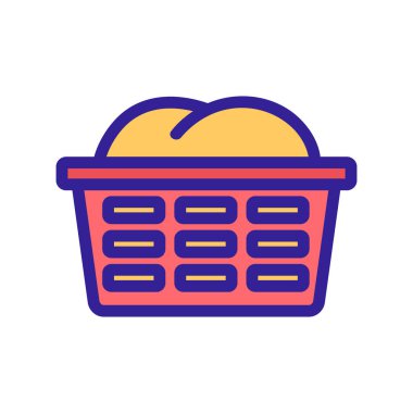 Pamuk simgesi vektörü. İzole edilmiş kontür sembolü gösterimi