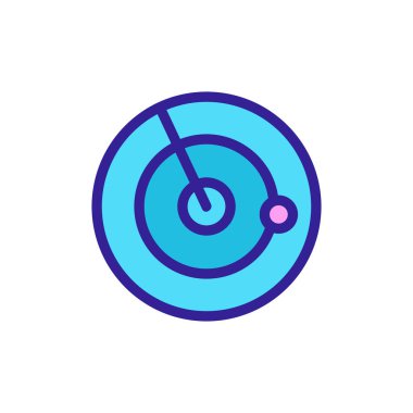 Ordu radar ikon vektörü. İzole edilmiş kontür sembolü gösterimi