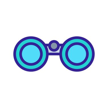 Ordu dürbün ikon vektörü. İzole edilmiş kontür sembolü gösterimi