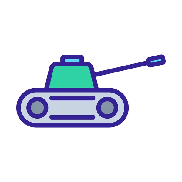 Army tank icon vector. Isolated contour symbol illustration — Stock Vector