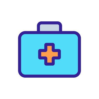 Doktor bavulu bir ikon vektörü. İzole edilmiş kontür sembolü gösterimi