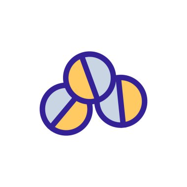 yuvarlak vektör simge tabletleri. İzole edilmiş kontür sembolü gösterimi