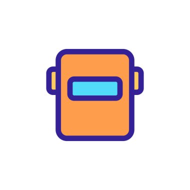 Maske kaynak ikonu vektörü. İzole edilmiş kontür sembolü gösterimi