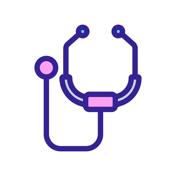 Stethoscope icon vector. Isolated contour symbol illustration — Stock Vector