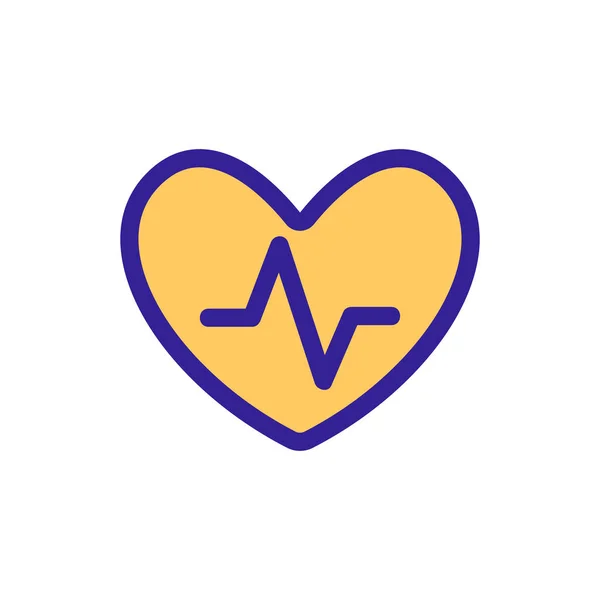 Vetor ícone batimento cardíaco. Isolado contorno símbolo ilustração — Vetor de Stock