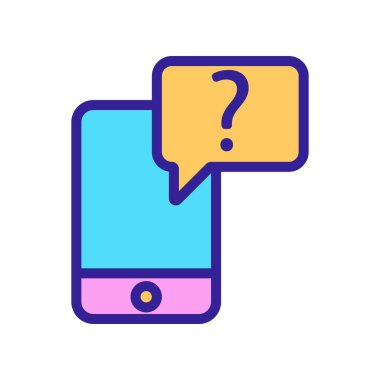 Telefon ikonu vektörü ver. İzole edilmiş kontür sembolü gösterimi