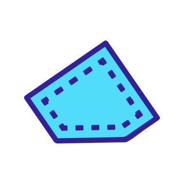 Kumaş dikişli bir vektör ikonu. İzole edilmiş kontür sembolü gösterimi