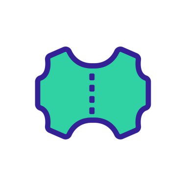 Kumaş simgesi vektörünü düzenle. İzole edilmiş kontür sembolü gösterimi