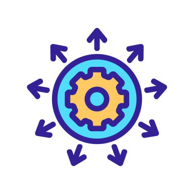 Vektör simgesini ayarla. İzole edilmiş kontür sembolü gösterimi