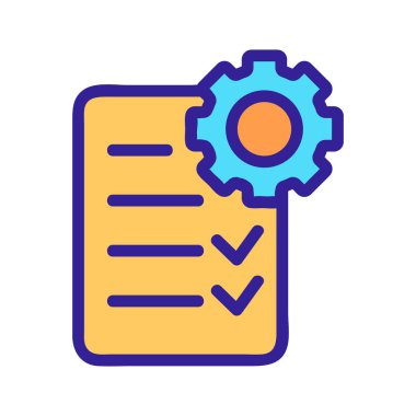 Vektör simgelerinin bir listesini hazırla. İzole edilmiş kontür sembolü gösterimi