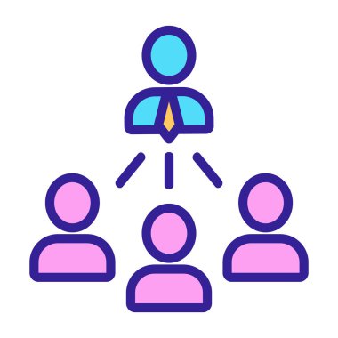 Bilgi işi simgesi vektörü. İzole edilmiş kontür sembolü gösterimi