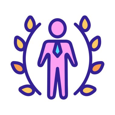 En iyi iş adamı ikonu vektörü. İzole edilmiş kontür sembolü gösterimi