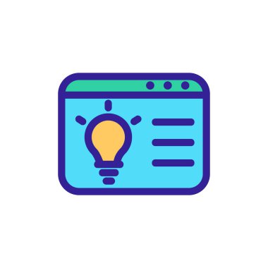 İnternet ikon vektörü fikri. İzole edilmiş kontür sembolü gösterimi