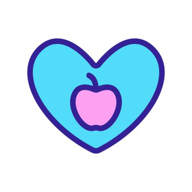 Gıda sağlığı ikonu vektörü. İzole edilmiş kontür sembolü gösterimi