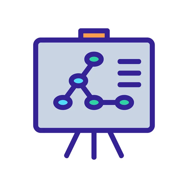 Tabellendiagramm-Icon-Vektor. Isolierte Kontursymboldarstellung — Stockvektor