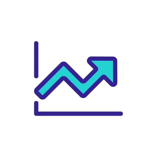 Diagramm des Wachstums des Symbolvektors. Isolierte Kontursymboldarstellung — Stockvektor