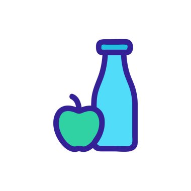 Sağlıklı gıda ikonu vektörü. İzole edilmiş kontür sembolü gösterimi