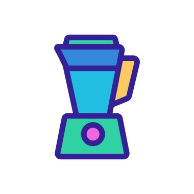 Kokteyl ikonu vektörü. İzole edilmiş kontür sembolü gösterimi