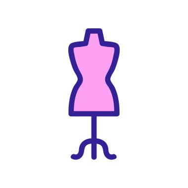 Manken ikon vektörü. İzole edilmiş kontür sembolü gösterimi