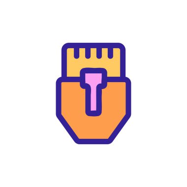 Kablo internet ikonu vektörü. İzole edilmiş kontür sembolü gösterimi