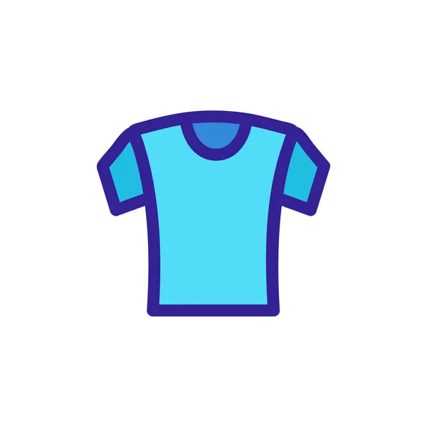 T-shirt icon vector. Isolated contour symbol illustration — Stock Vector