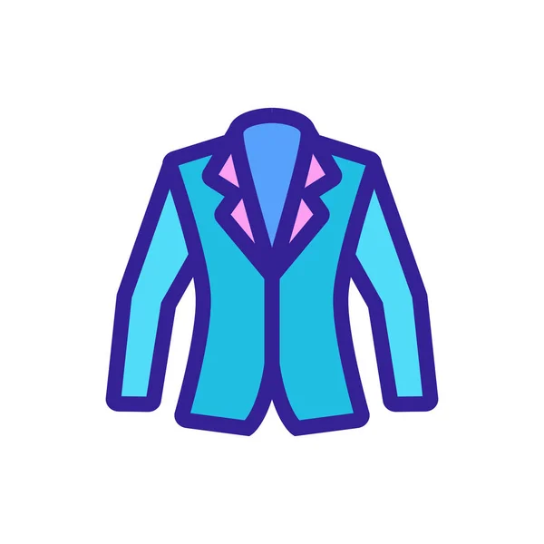 Icono de la chaqueta vector. Ilustración del símbolo de contorno aislado — Vector de stock