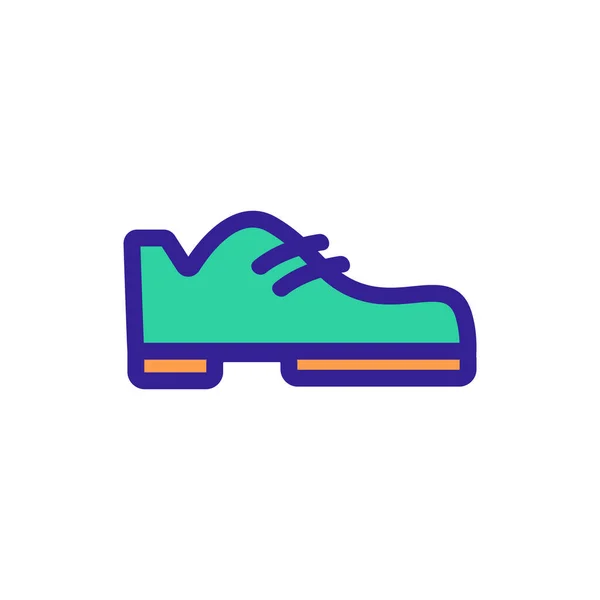 靴アイコンベクトル。独立した輪郭シンボルイラスト — ストックベクタ