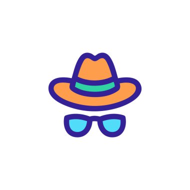 Gizli pohpohlayıcı internet ikon vektörü. İzole edilmiş kontür sembolü gösterimi